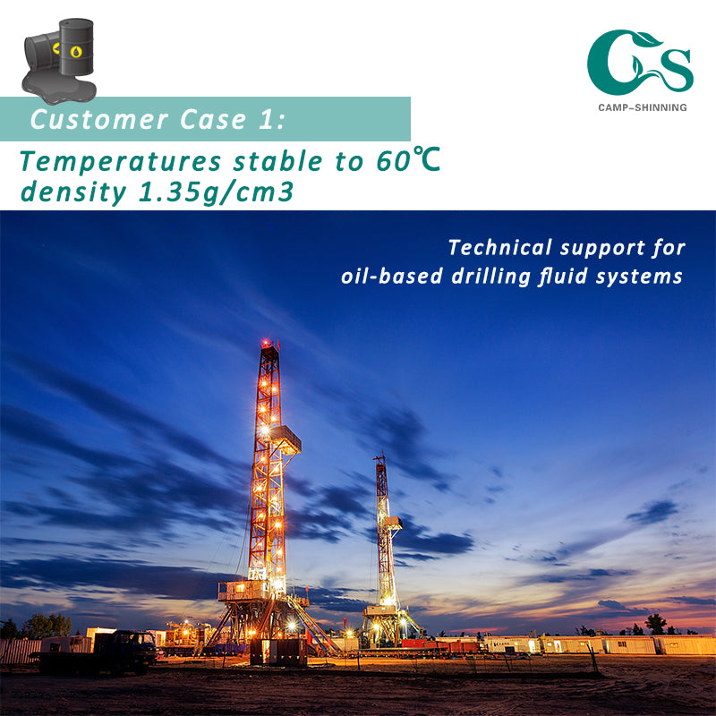 Oil-based drilling fluid system-Temperatures stable to 60℃，density 1.35g/cm3